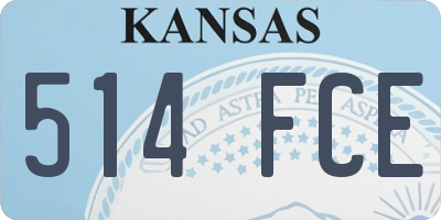 KS license plate 514FCE