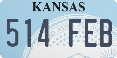 KS license plate 514FEB