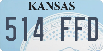 KS license plate 514FFD