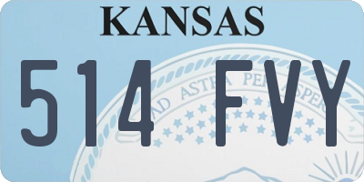 KS license plate 514FVY