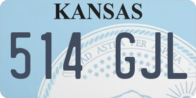 KS license plate 514GJL