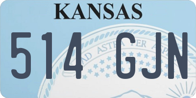 KS license plate 514GJN