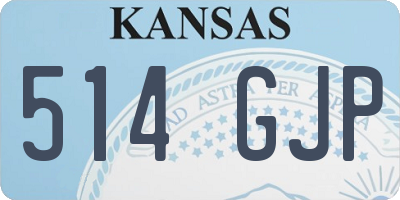 KS license plate 514GJP