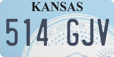 KS license plate 514GJV