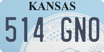 KS license plate 514GNO