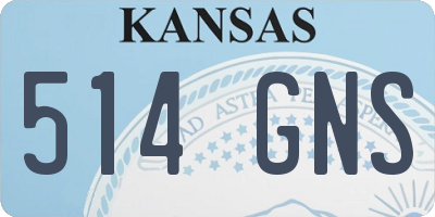 KS license plate 514GNS