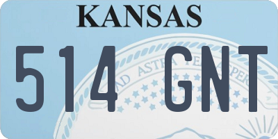 KS license plate 514GNT