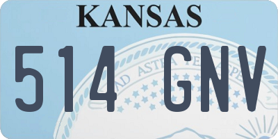 KS license plate 514GNV