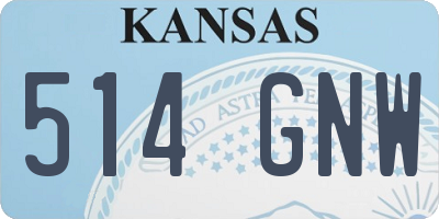 KS license plate 514GNW
