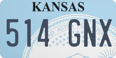 KS license plate 514GNX