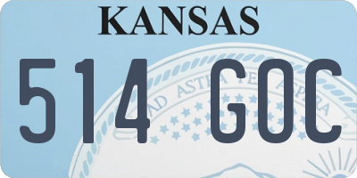KS license plate 514GOC