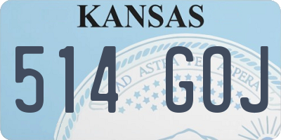 KS license plate 514GOJ