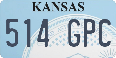 KS license plate 514GPC