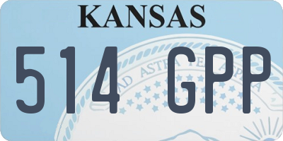 KS license plate 514GPP