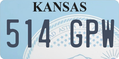 KS license plate 514GPW