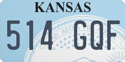 KS license plate 514GQF