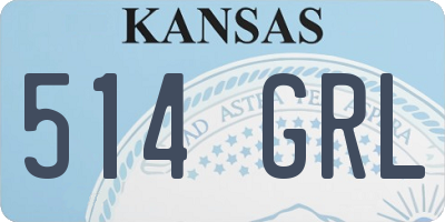 KS license plate 514GRL
