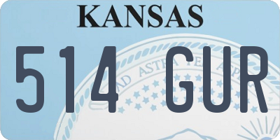 KS license plate 514GUR