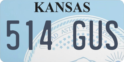 KS license plate 514GUS