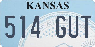 KS license plate 514GUT