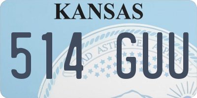 KS license plate 514GUU