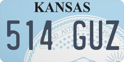 KS license plate 514GUZ