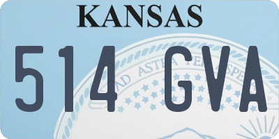 KS license plate 514GVA