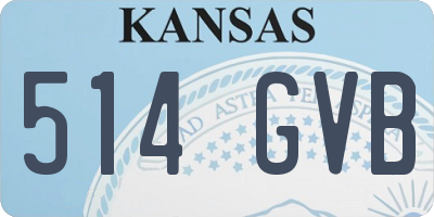 KS license plate 514GVB
