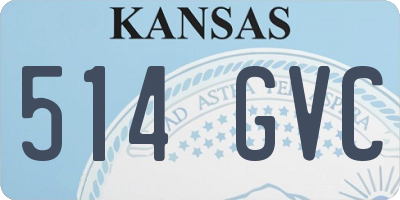 KS license plate 514GVC
