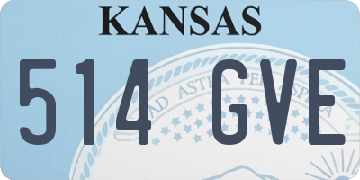 KS license plate 514GVE