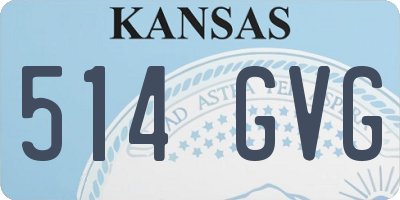 KS license plate 514GVG