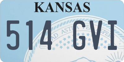 KS license plate 514GVI