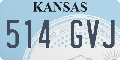 KS license plate 514GVJ