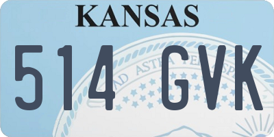 KS license plate 514GVK