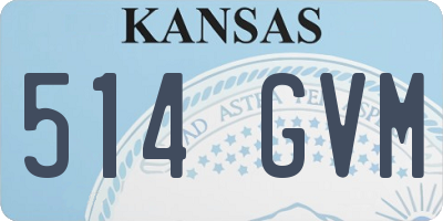 KS license plate 514GVM