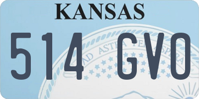 KS license plate 514GVO