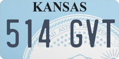 KS license plate 514GVT