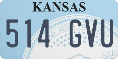 KS license plate 514GVU