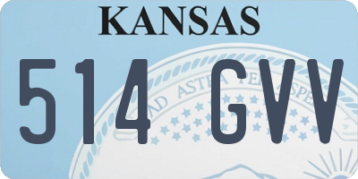 KS license plate 514GVV
