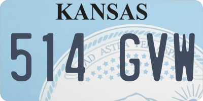 KS license plate 514GVW