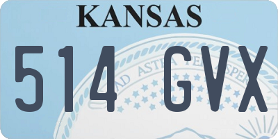 KS license plate 514GVX