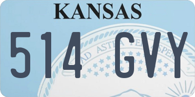 KS license plate 514GVY