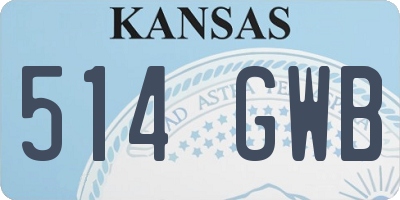 KS license plate 514GWB
