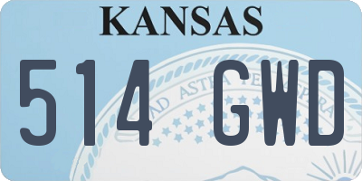 KS license plate 514GWD