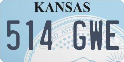 KS license plate 514GWE