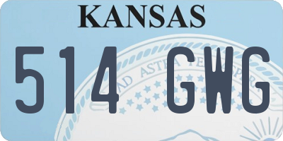 KS license plate 514GWG