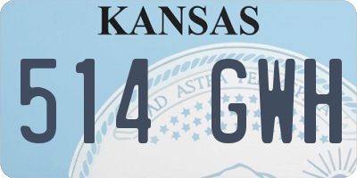 KS license plate 514GWH