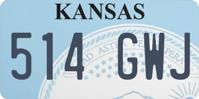 KS license plate 514GWJ