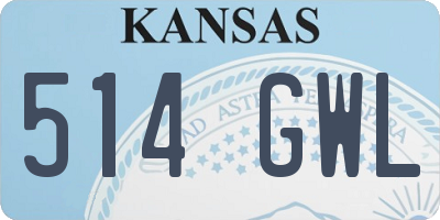 KS license plate 514GWL