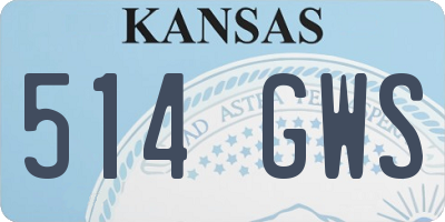 KS license plate 514GWS